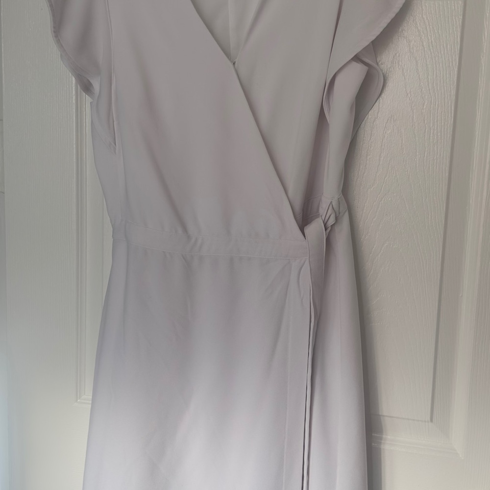 Elegant White Wrap Dress